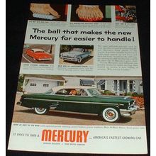 1954 Mercury Car Ad, Easier to Handle, NICE!!