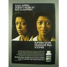 1974 Bufferin Medicine Ad - Aspirin Doesn't Work Fast
