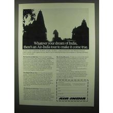 1974 Air India Ad - Whatever Your Dream of India