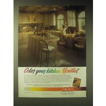1989 Merillat Heather Oak Cathedral Kitchen Cabinets Ad - Color your kitchen