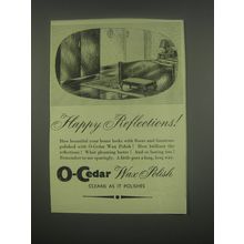 1949 O-Cedar Wax polish Ad - Happy reflections