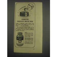 1946 Carnation Malted Milk Advertisement