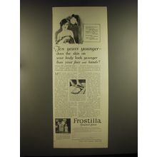 1926 Frostilla Fragrant Lotion Ad - Ten years younger