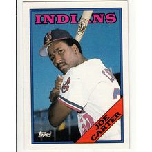 1988 Topps Joe Carter baseball card #75 – Indians