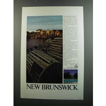 1974 New Brunswick Canada Tourism Ad - Life by the tides