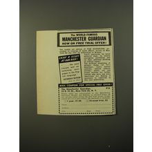 1954 Manchester Guardian Newspaper Ad - The world-famous Manchester Guardian