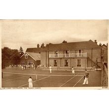 Eastbourne Tennis Courts Sussex Vintage Rare Postcard