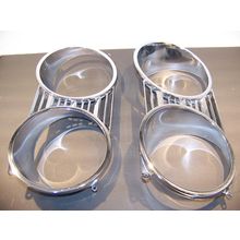 1966 CHRYSLER NEWPORT HEADLIGHT BEZELS OEM #2578374 2578375