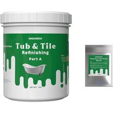 NADAMOO Tub and Tile Refinishing Kit White, without Tools, 500G/17 Oz Emulsion a
