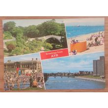 POSTCARD: AYR - GREETINGS FROM, VARIOUS VIEWS: 1990