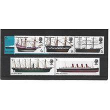 GB.British Ships set of 6.Mounted Mint.Jul25b