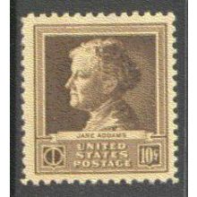 878 10c Jane Addams Fine MNH GA0363