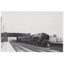 Minshull Vernon Duchess Of Hamilton 64229 Train at Warrington Station Postcard