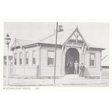 Waitara New Zealand Taranaki Post Office in 1900 Postcard