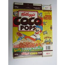 Kelloggs Coco Pops 1994 Sooty Empty Cereal Box 500g Box only