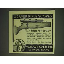 1936 Weaver Rifle Scopes Ad