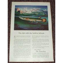 1946 Travelers Insurance Ad - Fish built-in Bifocals!!