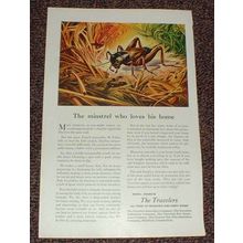 1946 Travelers Insurance Ad - Minstrel Who Loves Home!!