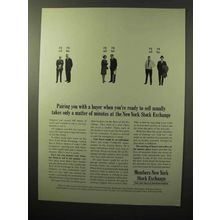1964 Members New York Stock Exchange Ad - Pairing