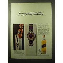 1964 Johnnie Walker Black Label Scotch Ad - Appreciate