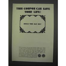 1966 National Safety Council Ad - Save Your Life