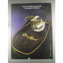 1980 Seagram's Crown Royal Ad - An Ordinary Ice Cube