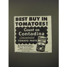 1950 Contadina Tomato Paste Ad - Best buy in tomatoes