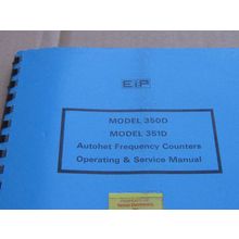 EiP 350d/351D Autohet Frequency Counters Operating & Service Manual