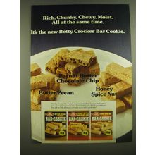 1973 Betty Crocker Bar Cookie Mix Advertisement - Rich. Chunky. Chewy. Moist