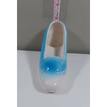 minature glass high heal made in japan blue and white