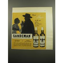 1955 Sandeman Sherries & Ports Ad - There's magic in the air