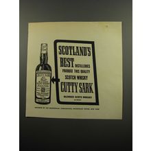 1955 Cutty Sark Scotch Ad - Scotland's best distilleries produce this quality