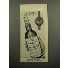 1955 Usher's Green Stripe Scotch Ad - Continuity since 1779