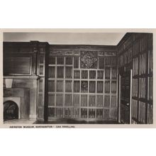 Abington Museum Northampton Oak Wood Panelling Old Crafts Postcard