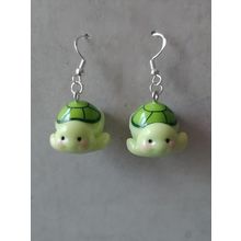Silver Plated Earrings Turtle/Terrapin Cute