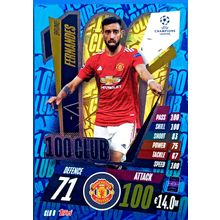 Match Attax Extra Champions League 2020/21 Bruno Fernandes 100 HUNDRED CLU8 CLU8