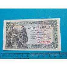Espana Spain 1945 5 Pesetas Banknote Reproduction - 34