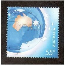 AUS 2008 55c 'AUSTRALIA FROM SPACE' FINE USED (EBID29-050)