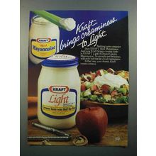 1985 Kraft Mayonnaise Ad - Brings Creaminess to Light