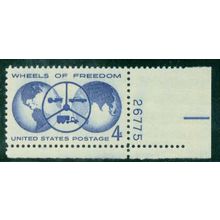 1162 4c Wheels of Freedom Fine MNH P#S LR 26775 ZA1821