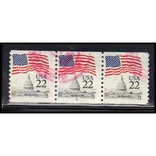 Used 2115a 22c U.S. Flag Fine PNC 5/3 PA2526