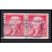 Used 1055 2c Thomas Jefferson Fine Pair KA5925