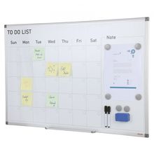 Calendar Whiteboard, 36 x 24 Inches Magnetic Dry Erase Calendar Board, Month...