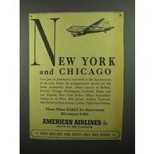 1942 American Airlines Ad - Chicago