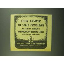 1942 Allegheny Ludlum Steel Ad - Your Answer