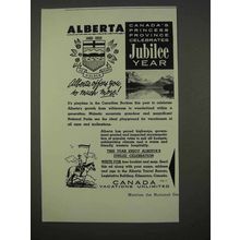 1955 Alberta Canada Tourism Ad - Jubilee Year