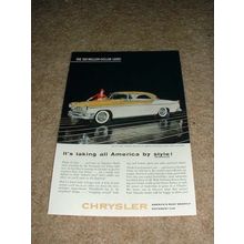 1955 Chrysler 250-HP New Yorker Deluxe St. Regis Ad!!!