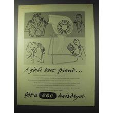 1958 G.E.C. Hairdryer Ad - A Girl's Best Friend