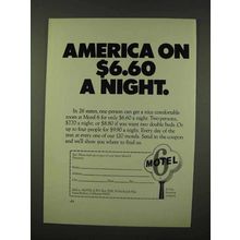 1973 Motel 6 Ad - America on $6.60 a Night