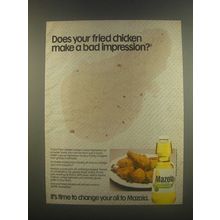 1985 Mazola Corn Oil Ad - A Bad Impression